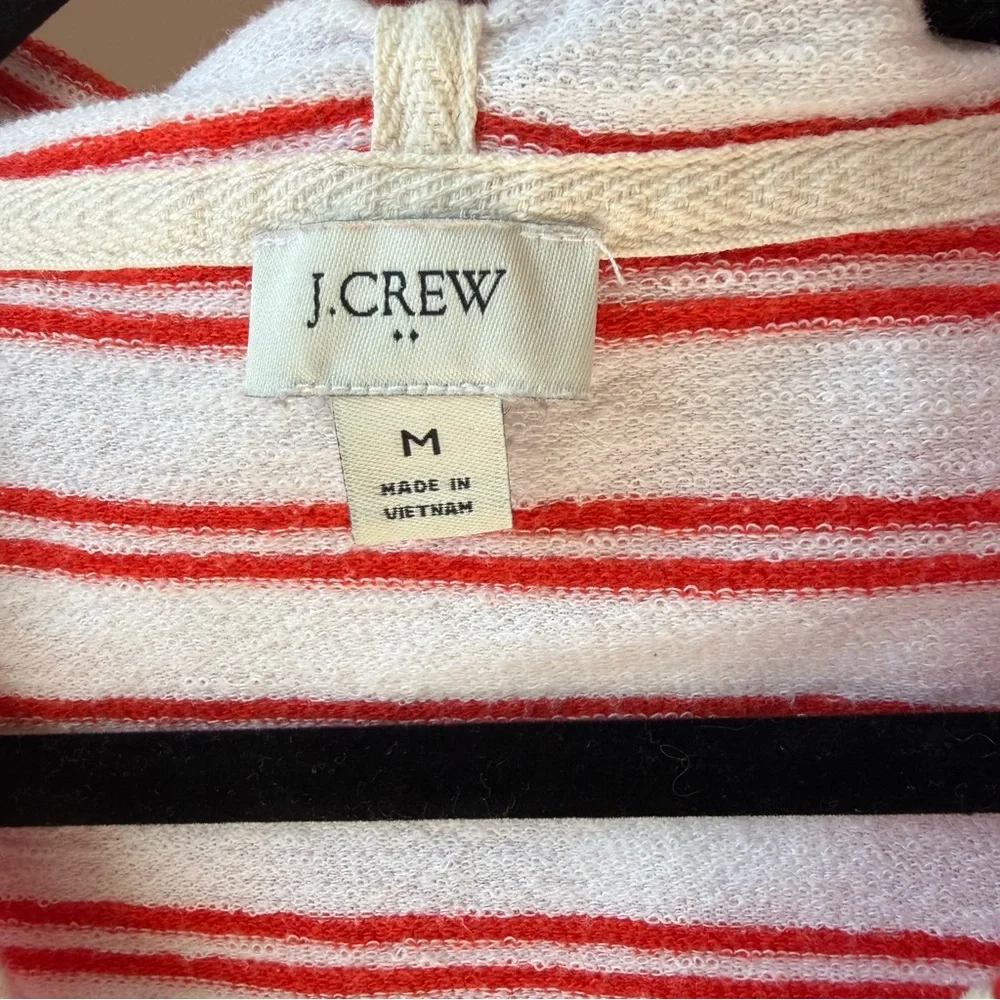 J. Crew Red and White Striped Hoody and Shorts Set - Picture 3 of 9